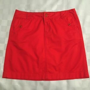 Tommy Hilfiger Red Front Zip Skirt with Pockets, 8